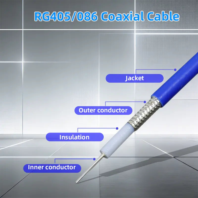 RF405 .086" Semi Rigid Coaxial Cable 50 Ohm | Microwave RF RG405 Coax