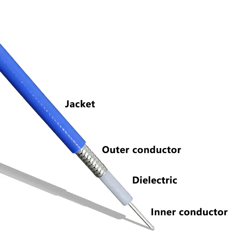RG141 Coaxial Cable 50 Ohm Low Loss RF Cable 1 Meter PTFE