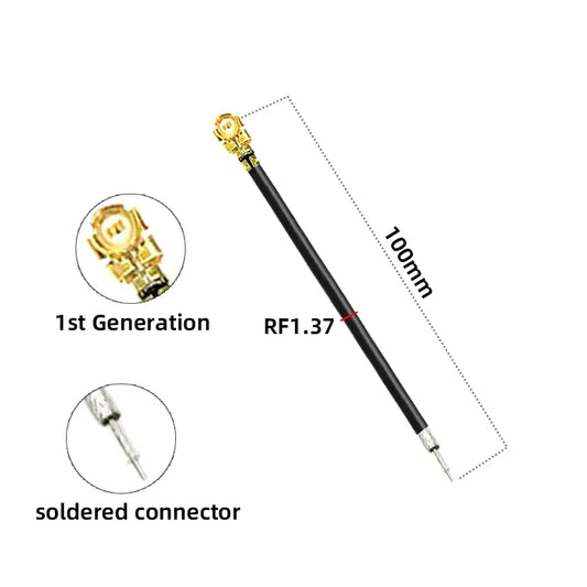 RF 1.37 IPEX1 to IPEX1 U.FL Cable | MHF1 Double End Micro Coaxial RF Cable for WiFi Bluetooth 4G LTE GPS Module